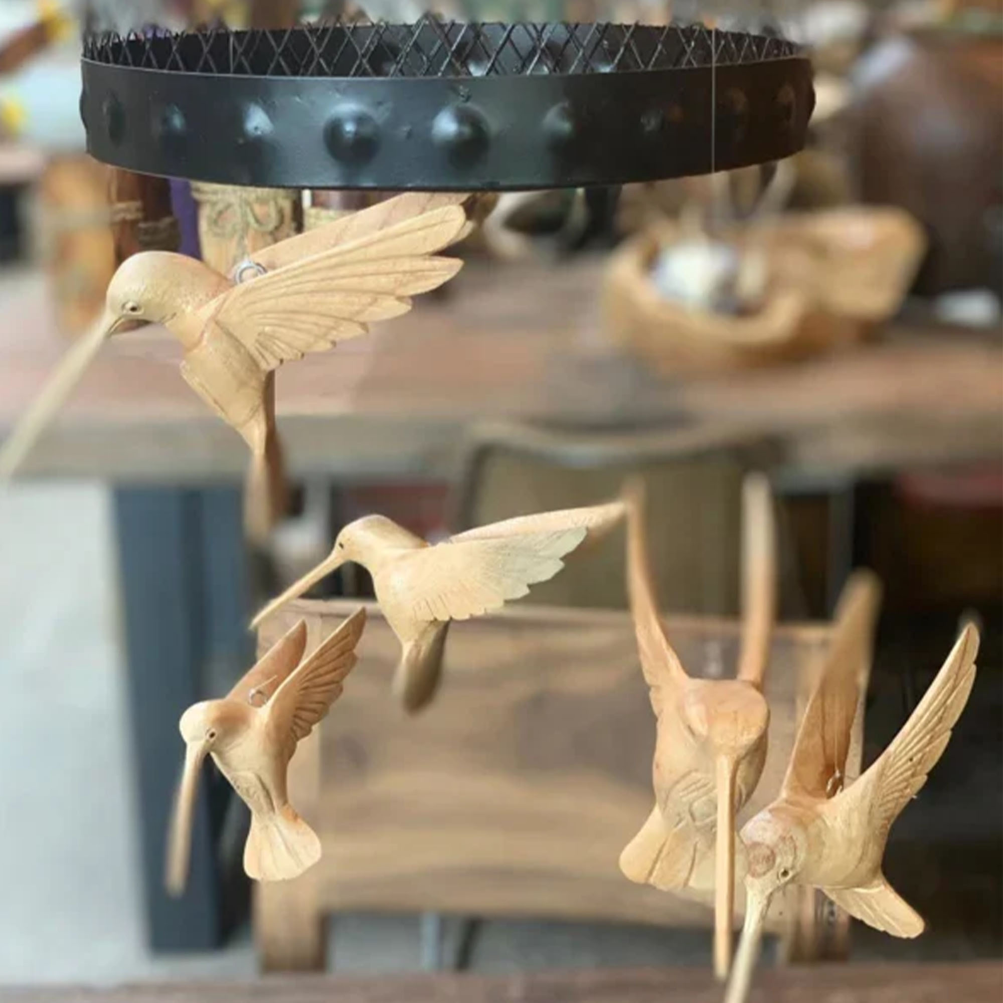 Houten kolibrie