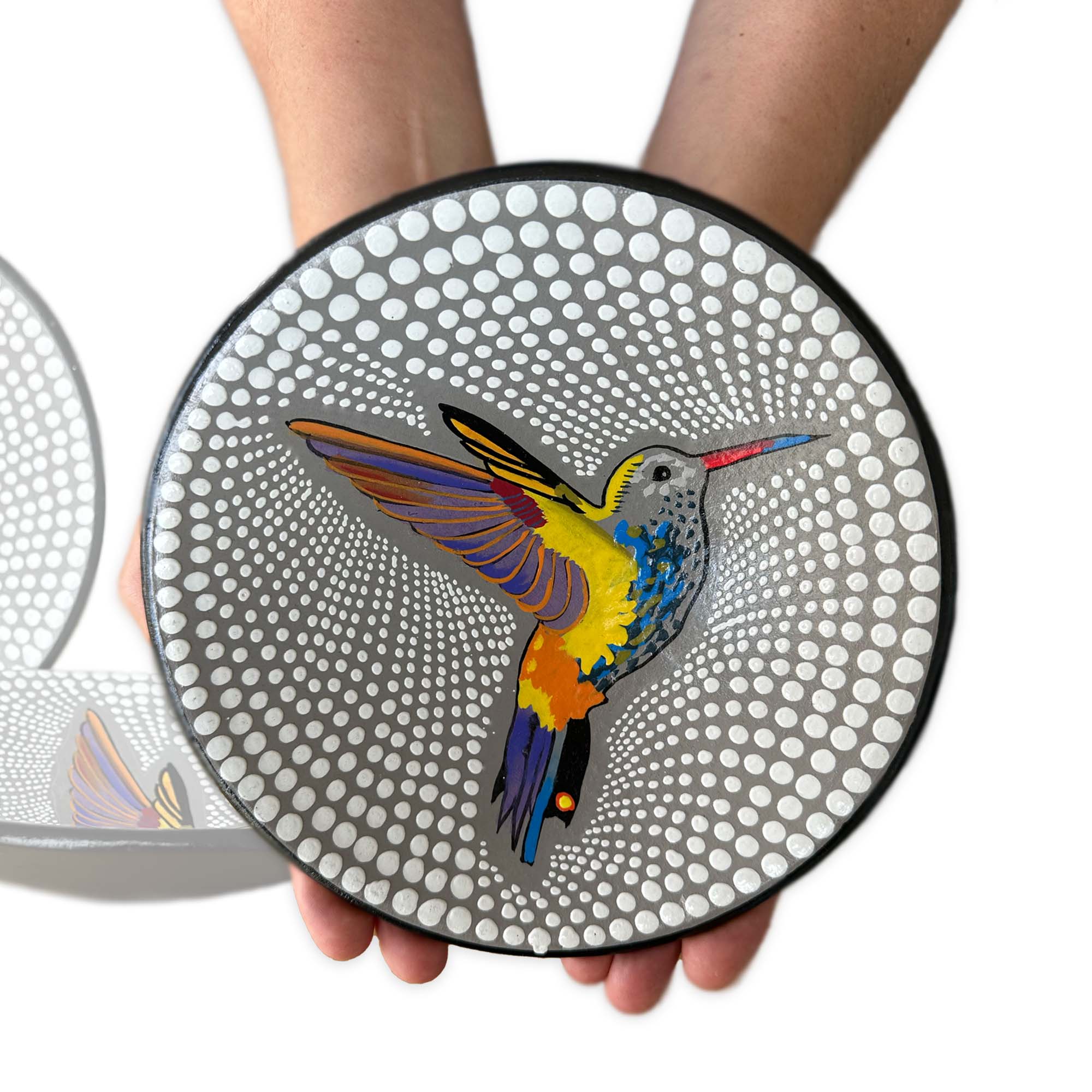aardewerk-schaal-kolibrie